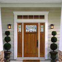 Image result for Craftsman Style Front Door with Side Lights