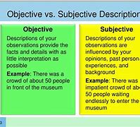 Image result for Subjective Objective Examples