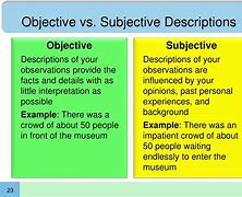 Image result for Difference Between Subjective and Objective Data
