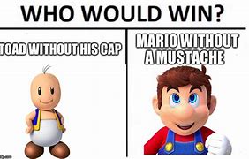 Image result for Mario No Hat Meme