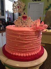 Image result for Pink Princess Birthday Cake