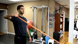 Image result for External Rotation with Band 90 Degrees