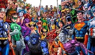 Image result for Marvel and DC Heroes