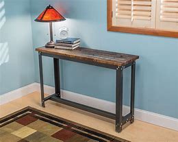 Image result for Wood and Metal Couch Tables