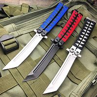 Image result for Blsck Tanto Butterfly Knife