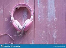 Image result for Headphones On Table Pink