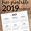 Image result for 2019 Calendar-Year