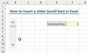 Image result for Create Variable Slider in Excel