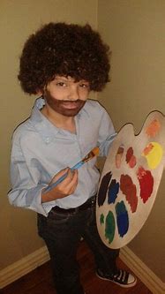 Image result for Bob Ross DIY Kid Costume