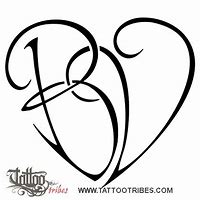 Image result for B Heart Tattoo