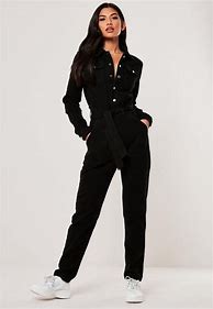 Image result for Fashion Nova Black Denim Jumpsuit