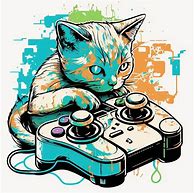 Image result for Cat Playing Video Games