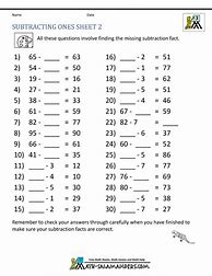 Image result for 3rd Grade Subtraction