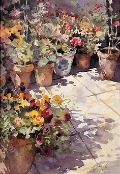 Trevor Waugh | Watercolor flowers, Flower art, Flower painting