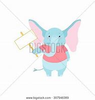 Image result for Cute Elephant Hold Board Cartoon