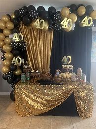Image result for Black and Gold Birthday Party Theme