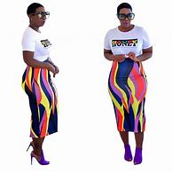 Image result for Long Colorful Pencil Skirt