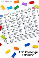 Image result for Monthly LEGO Challenge Calendar