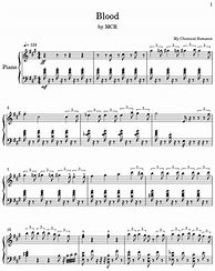 Image result for MCR Blood Notes for Piano