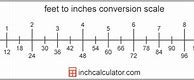 Image result for Chart for Feet to Inches