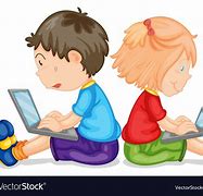 Image result for Playing Laptop Drawing