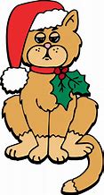 Image result for Christmas Cat Cartoon