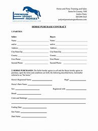 Image result for Horse Sale Contract Template