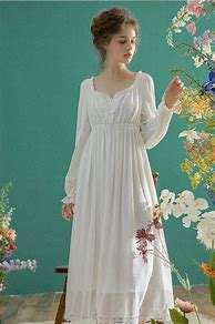 Image result for White Chemise Nightgown
