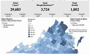 Image result for Virginia Virus Cases and Deaths