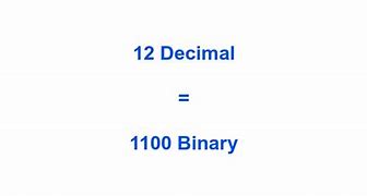 Image result for Convert 12 to Binary