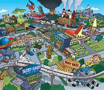 Image result for The Simpsons Town Map