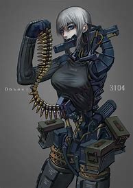 Image result for Anime Robot Girl Gun