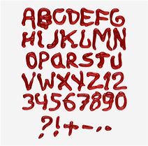 Image result for Red Letter Font