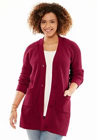 Image result for Two Piece Top Shirt and Cardigan Plus Size