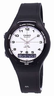Image result for Casio Dual Time Stainless N Round Type
