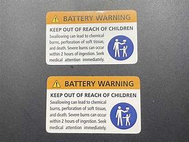 Image result for Wrning Battery Sticker