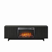 Image result for Black Wood Grain TV Console with Electric Fireplace
