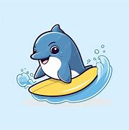 Image result for Surfing Dolphin Clip Art