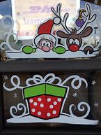 Image result for Christmas Painting On Old Windows