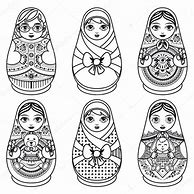 Image result for Babushka Doll Coloring Page