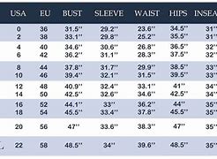 Image result for New York and Company Size Chart