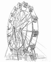 Image result for Ferris Wheel Black and White