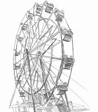 Image result for Ferris Wheel Drawing Black and White