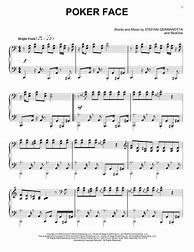 Image result for Poker Face Piano Sheet Music