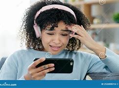 Image result for Girl with Headphones Crying