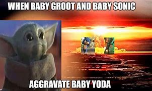 Image result for Small Baby Groot Angry Meme