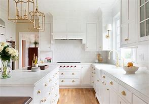 Image result for White and Brass Knobs