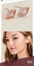 Image result for 18K Rose Gold Stud Earrings