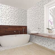 Image result for Black and White Bathroom Wallpaper