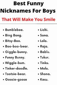 Image result for Funny Nicknames for Friends